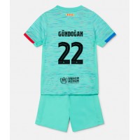 Barcelona Ilkay Gundogan #22 Replika babykläder Tredjeställ Barn 2023-24 Kortärmad (+ korta byxor)